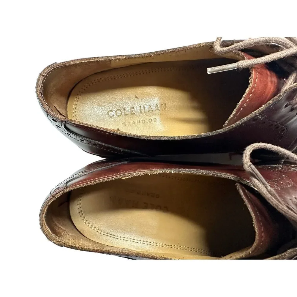 Anthropologie Cole Haan Grand OS‎ Wingtip Oxfords Brown Size 9.5